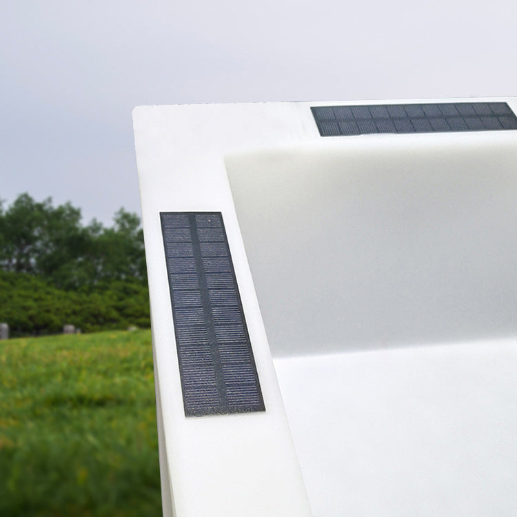 Modern Art Deco Solar Waterproof PE Square Planter LED Outdoor Light Landscape Lighting For Garden &amp; Outdoor Patio