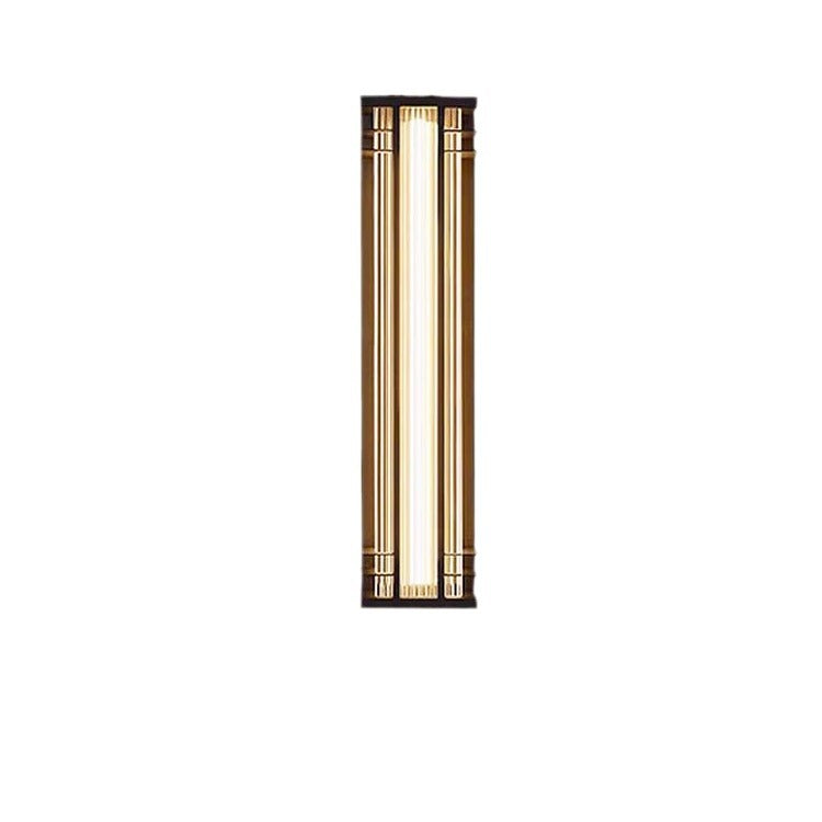 Applique murale LED en acier inoxydable étanche de style moderne et simple, avec ligne rectangulaire pour patio extérieur 