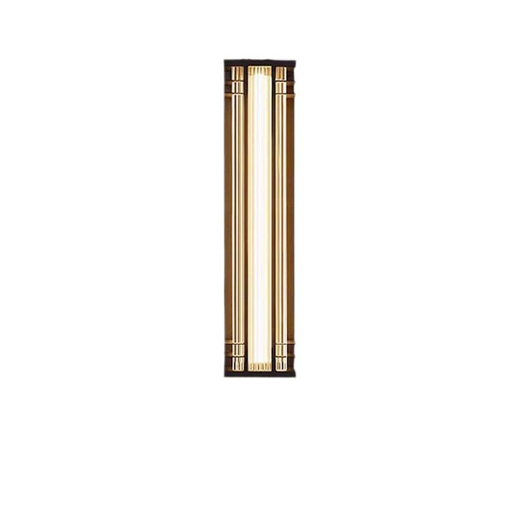 Applique murale LED en acier inoxydable étanche de style moderne et simple, avec ligne rectangulaire pour patio extérieur 