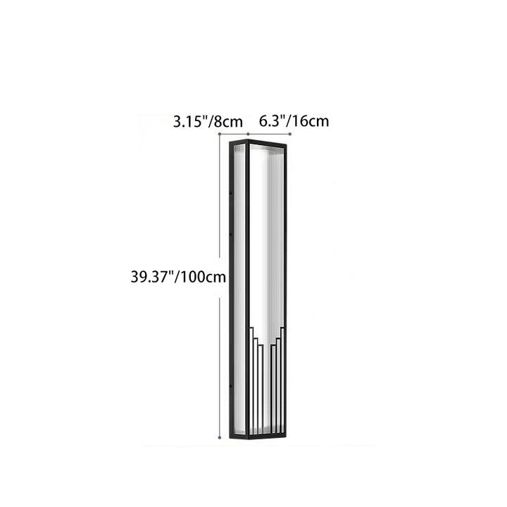 Applique murale LED en acier inoxydable étanche de style moderne et simple, avec ligne rectangulaire pour patio extérieur 