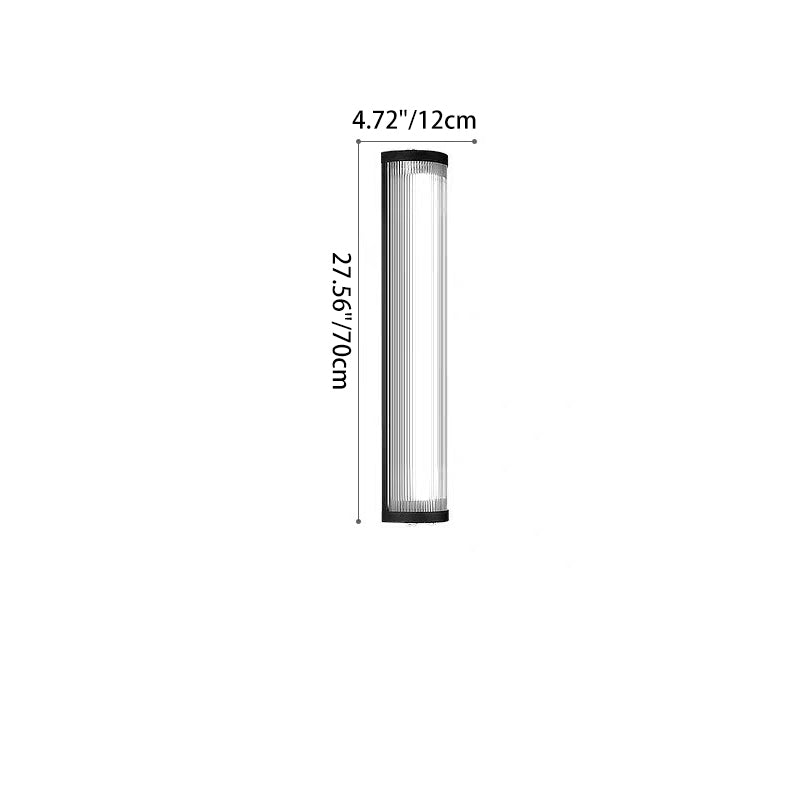 Applique murale LED en acier inoxydable étanche de style moderne et simple, avec ligne rectangulaire pour patio extérieur 