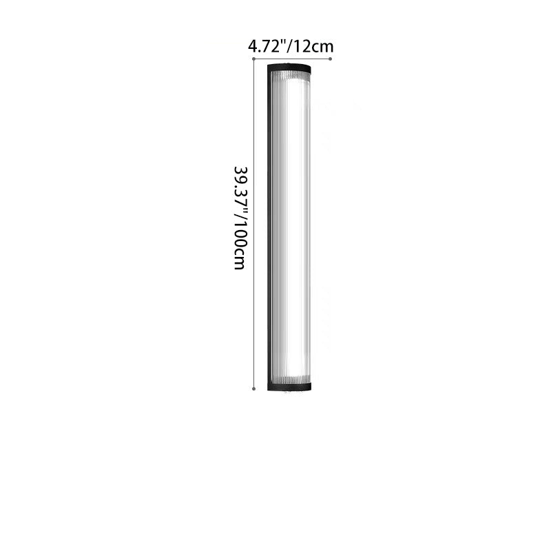 Applique murale LED en acier inoxydable étanche de style moderne et simple, avec ligne rectangulaire pour patio extérieur 