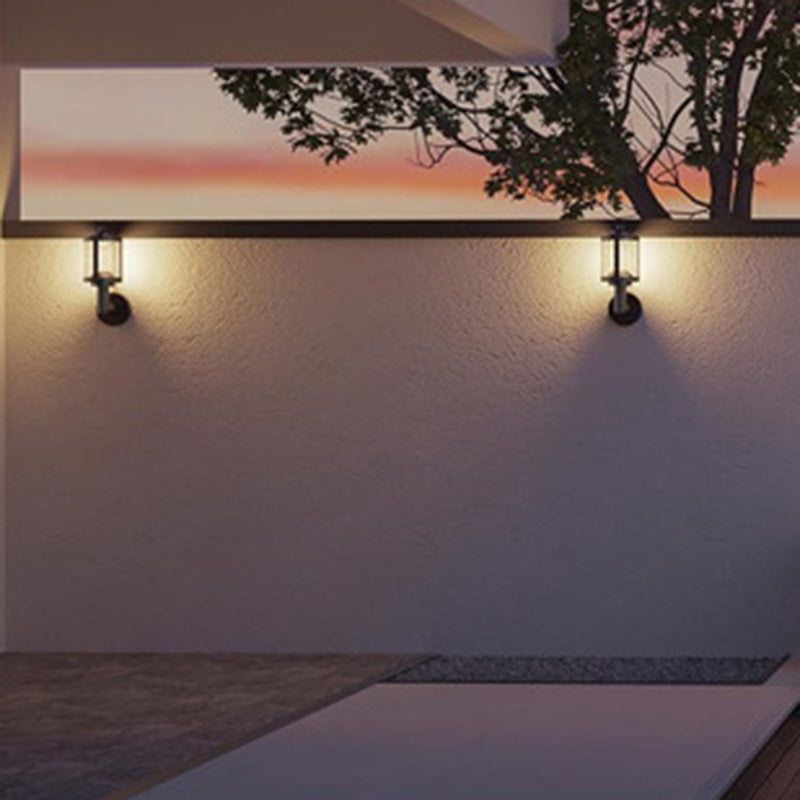 Zeitgenössische Retro Wasserdichte Aluminium Acryl Zylindrische LED Intelligente Wandleuchte Für Garten &amp; Außenbereich Terrasse 