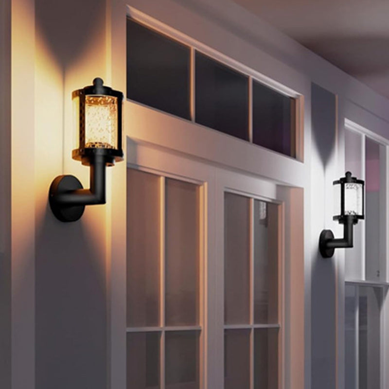 Zeitgenössische Retro Wasserdichte Aluminium Acryl Zylindrische LED Intelligente Wandleuchte Für Garten &amp; Außenbereich Terrasse 