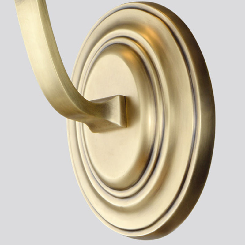 Modern Mid-Century Brass Fabric Cylindrical 1/2-Light Wall Sconce Lamp For Bedroom &amp; Hallway