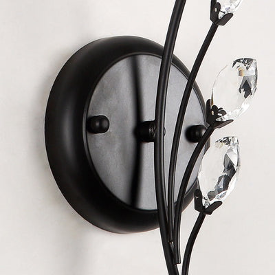 Contemporary Nordic Glass Crystal Iron Bubble Branch 1/2-Light Wall Sconce Lamp For Living Room & Bedroom