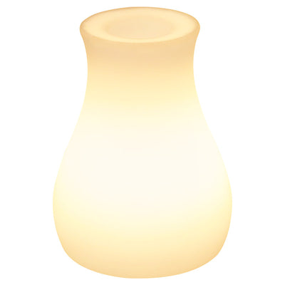 Contemporary Nordic Rechargeable PE Gourd & Striped Cylinder Flower Vase LED Table Lamp Night Light For Bedside