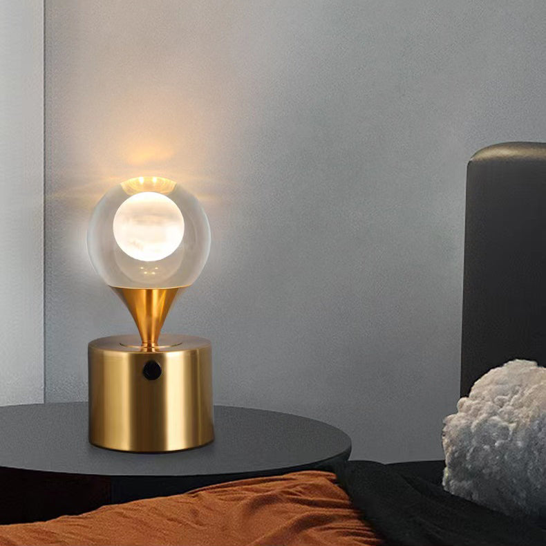 Zeitgenössische kreative Eisen- & Kristall-USB-Globus-Hirsch-Erde-Quallen-LED-Tischlampe Nachtlicht für das Schlafzimmer 