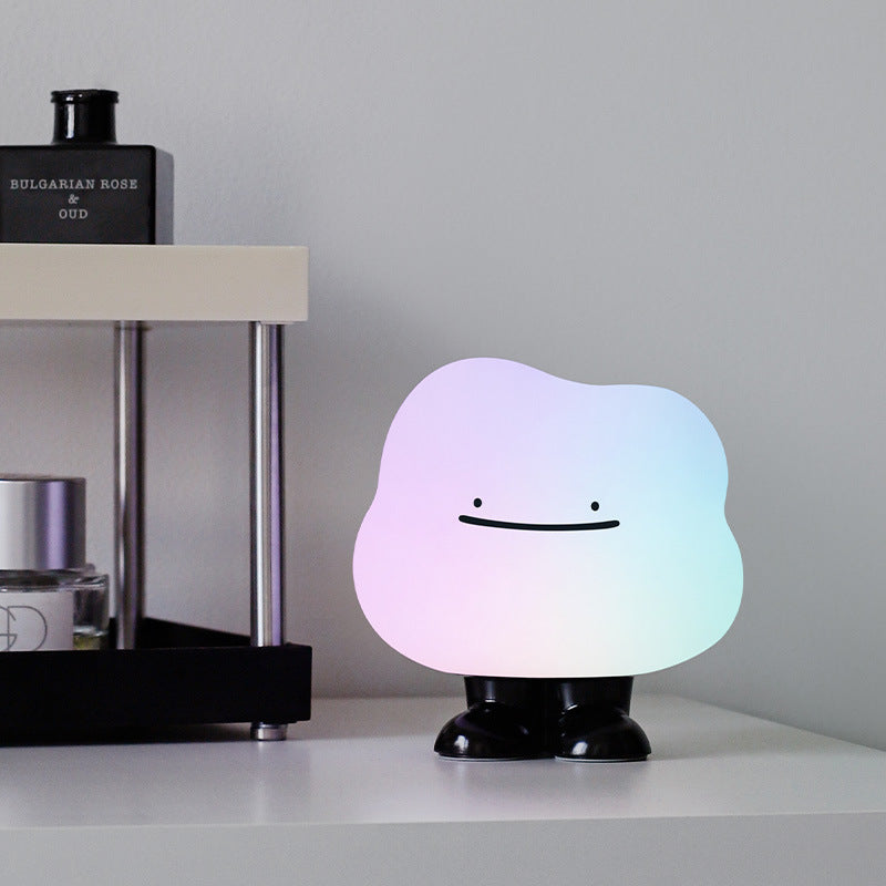 Lámpara de mesa nocturna LED recargable de nube linda de silicona ABS creativa contemporánea para dormitorio 
