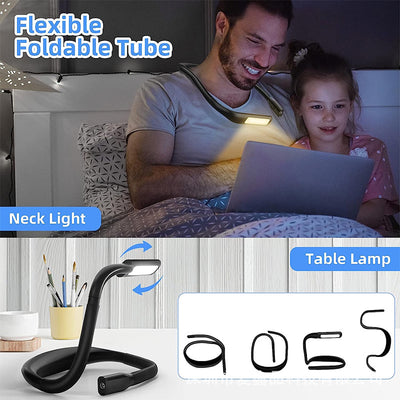 Lámpara de escritorio recargable LED en forma de U de silicona ABS minimalista moderna para dormitorio y estudio 