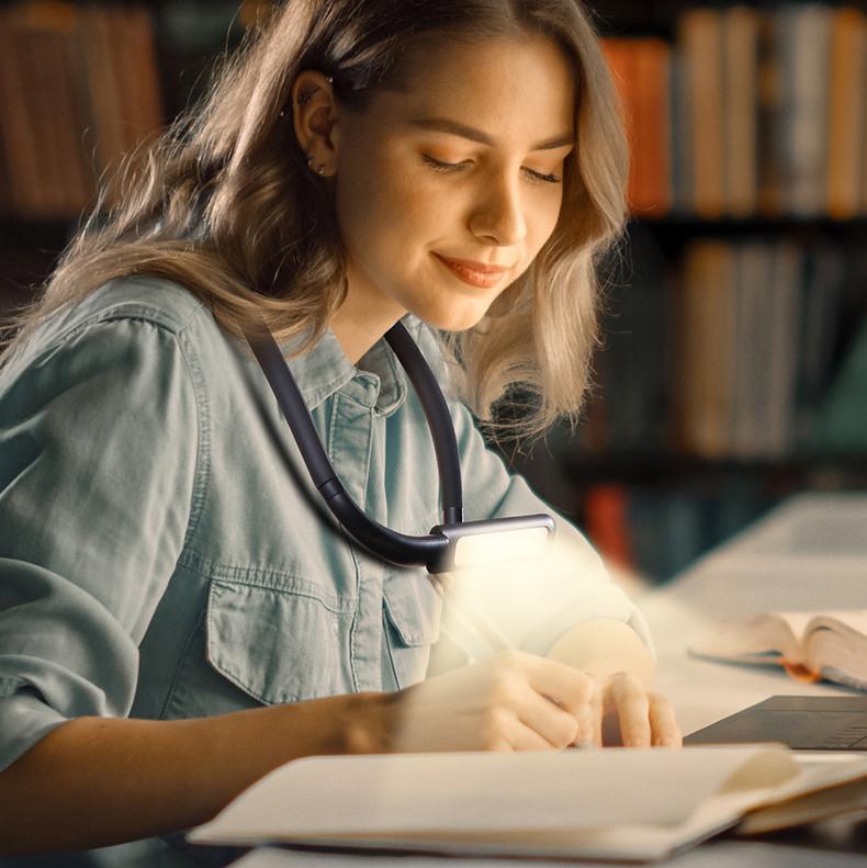 Lámpara de escritorio recargable LED en forma de U de silicona ABS minimalista moderna para dormitorio y estudio 