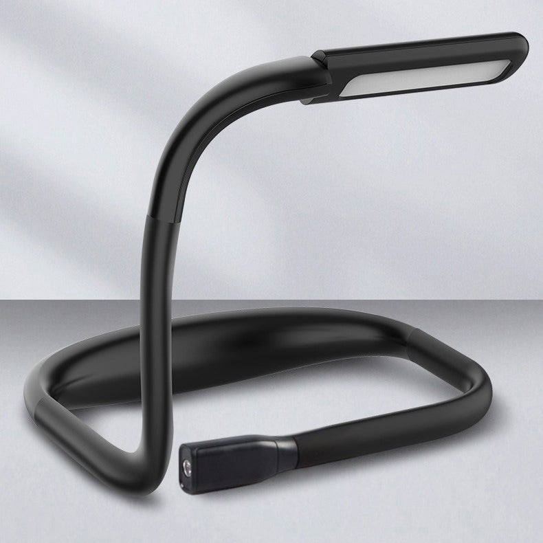 Lámpara de escritorio recargable LED en forma de U de silicona ABS minimalista moderna para dormitorio y estudio 