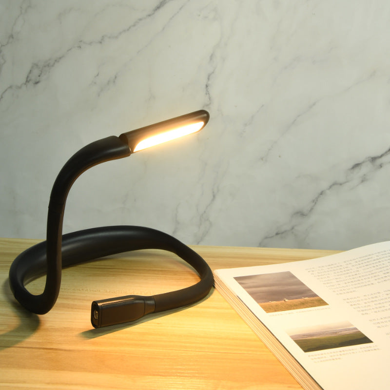 Lámpara de escritorio recargable LED en forma de U de silicona ABS minimalista moderna para dormitorio y estudio 