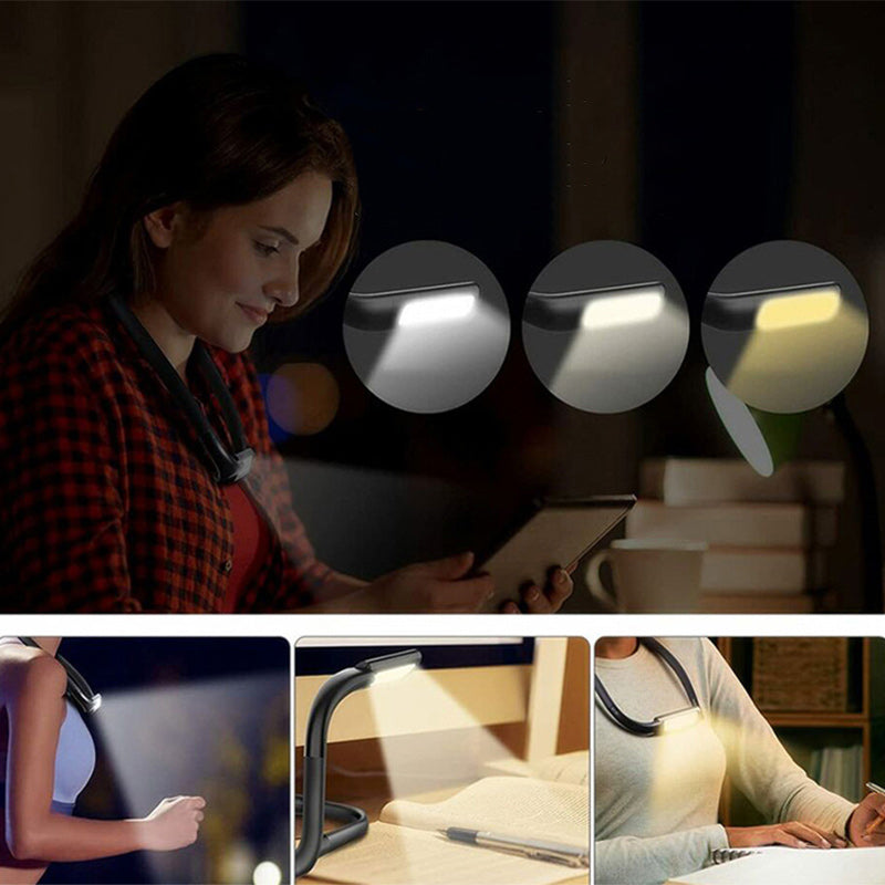 Lámpara de escritorio recargable LED en forma de U de silicona ABS minimalista moderna para dormitorio y estudio 