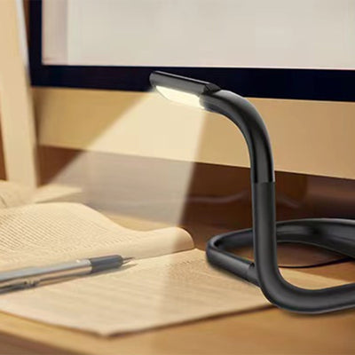 Lámpara de escritorio recargable LED en forma de U de silicona ABS minimalista moderna para dormitorio y estudio 