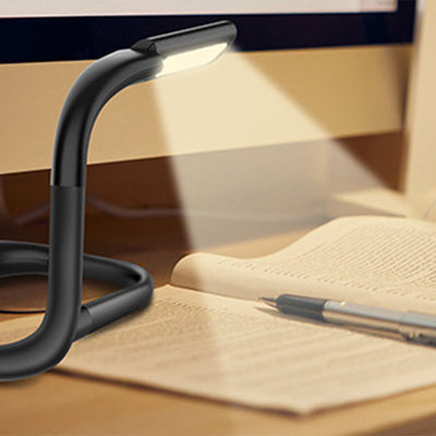 Lámpara de escritorio recargable LED en forma de U de silicona ABS minimalista moderna para dormitorio y estudio 