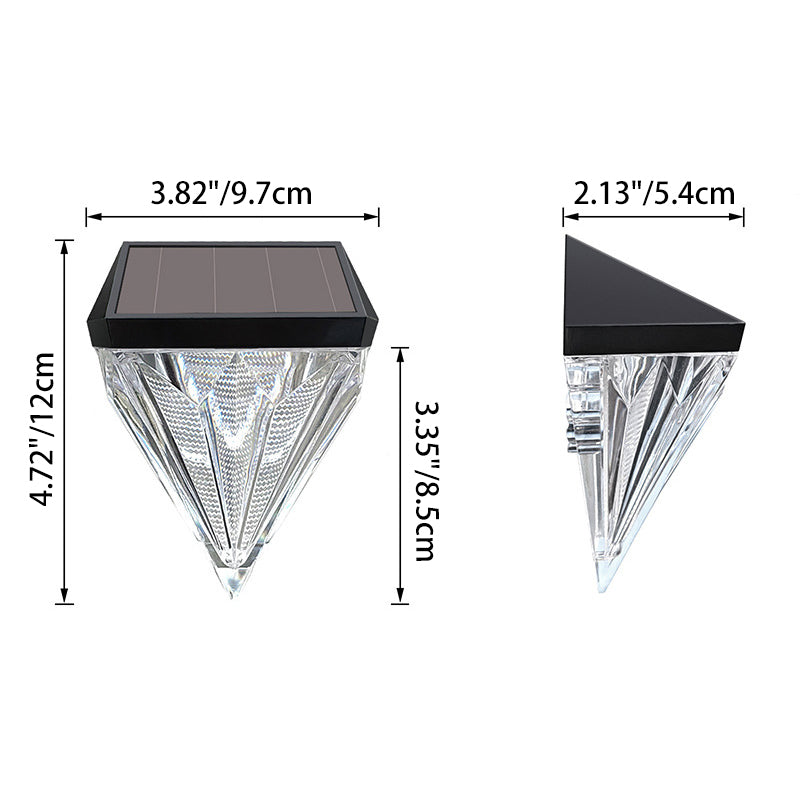 Lampadaire mural extérieur à LED en diamant ABS et PS étanche à l&