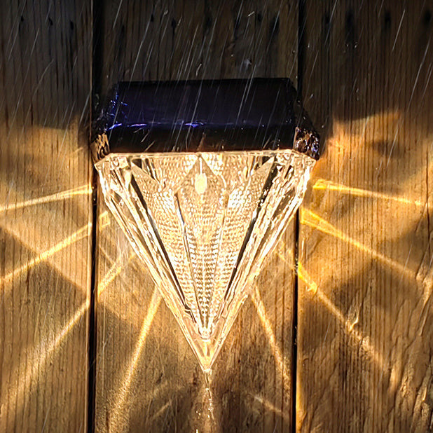 Lampadaire mural extérieur à LED en diamant ABS et PS étanche à l&