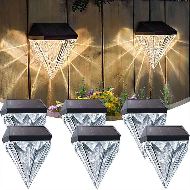 Lampadaire mural extérieur à LED en diamant ABS et PS étanche à l&