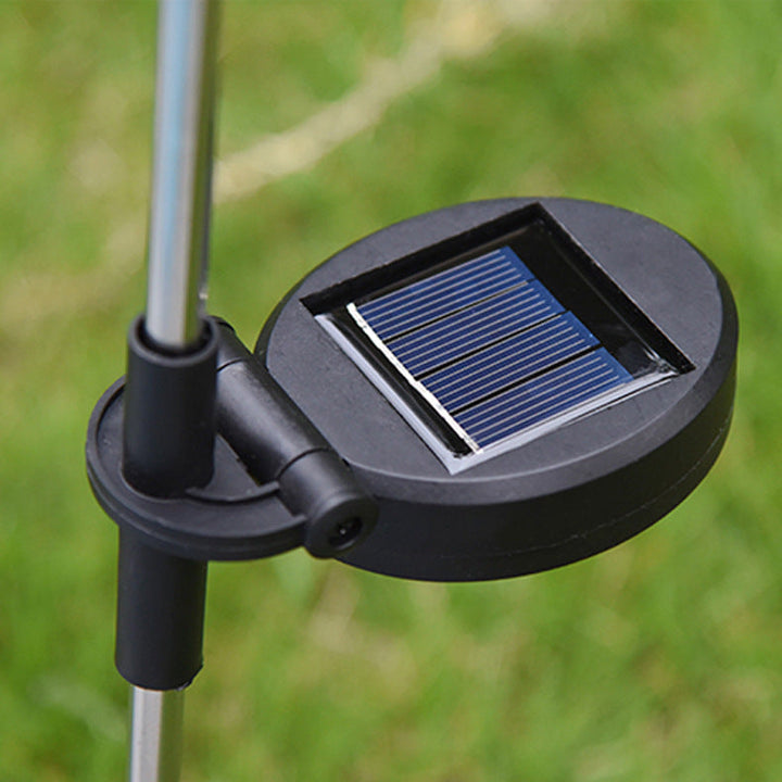 Art déco moderne solaire étanche en acier inoxydable PC &amp; ABS faux lavande LED éclairage extérieur pour jardin et patio extérieur 