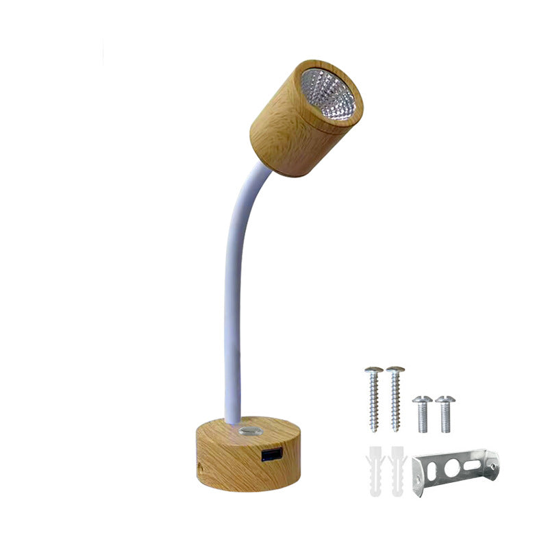 Lampe murale de lecture à col de cygne en aluminium nordique contemporain à LED pour chevet 