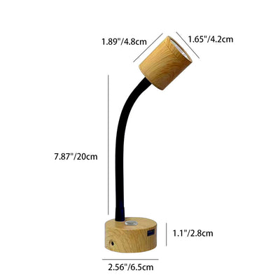 Lampe murale de lecture à col de cygne en aluminium nordique contemporain à LED pour chevet 