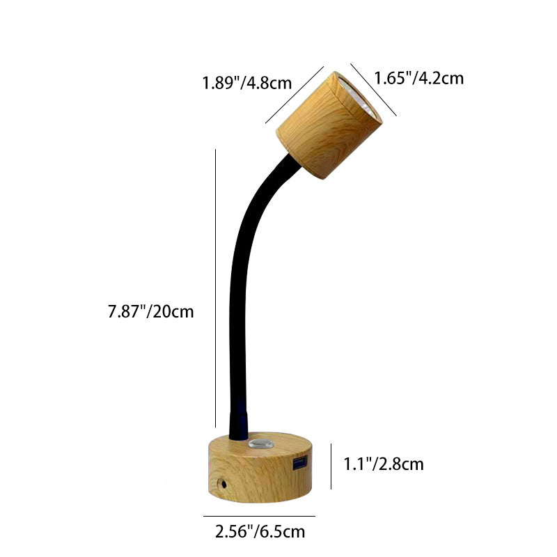 Lampe murale de lecture à col de cygne en aluminium nordique contemporain à LED pour chevet 