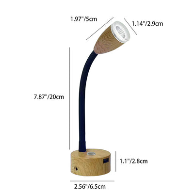 Lampe murale de lecture à col de cygne en aluminium nordique contemporain à LED pour chevet 