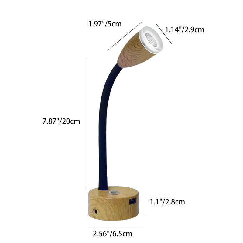 Lampe murale de lecture à col de cygne en aluminium nordique contemporain à LED pour chevet 