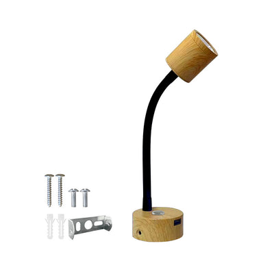Lampe murale de lecture à col de cygne en aluminium nordique contemporain à LED pour chevet 