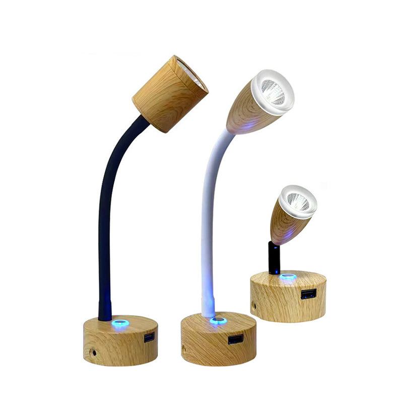 Lampe murale de lecture à col de cygne en aluminium nordique contemporain à LED pour chevet 