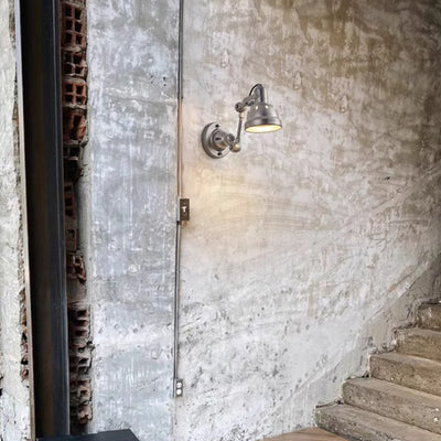 Applique murale contemporaine en aluminium et fer demi-dôme réglable à 1 lumière pour couloir et salle à manger 