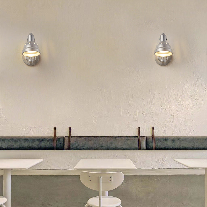 Applique murale contemporaine en aluminium et fer demi-dôme réglable à 1 lumière pour couloir et salle à manger 