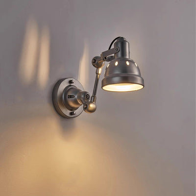 Applique murale contemporaine en aluminium et fer demi-dôme réglable à 1 lumière pour couloir et salle à manger 