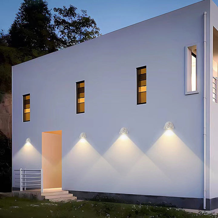 Contemporary Nordic Waterproof Aluminum Doorbell-Inspired LED Wall Sconce Lamp For Outdoor Patio