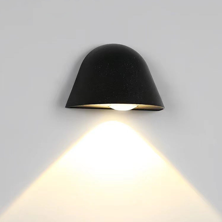 Zeitgenössische nordische wasserdichte Aluminium-Türklingel-inspirierte LED-Wandleuchte für den Außenbereich 