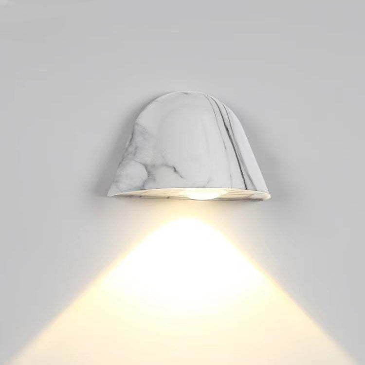 Zeitgenössische nordische wasserdichte Aluminium-Türklingel-inspirierte LED-Wandleuchte für den Außenbereich 