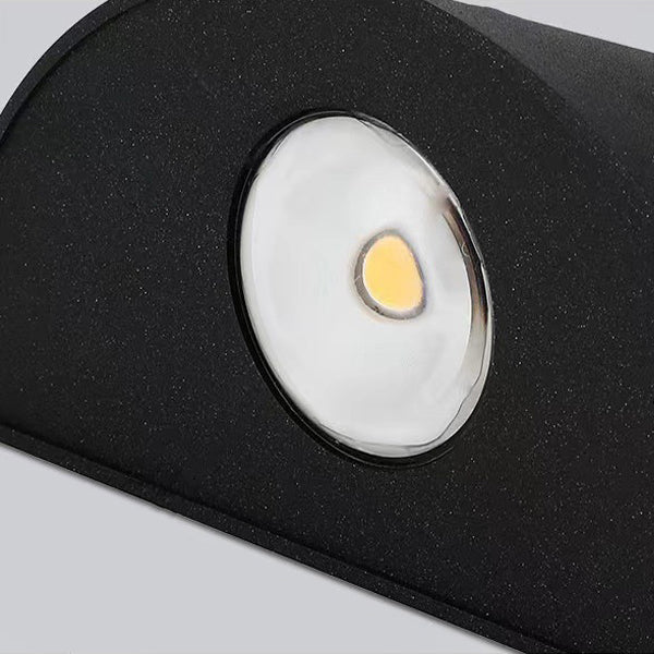 Zeitgenössische nordische wasserdichte Aluminium-Türklingel-inspirierte LED-Wandleuchte für den Außenbereich 