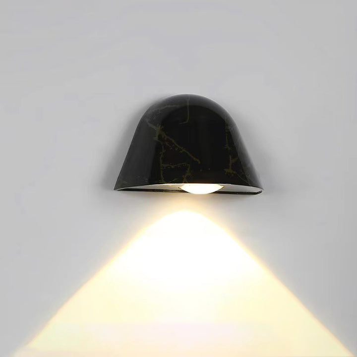 Zeitgenössische nordische wasserdichte Aluminium-Türklingel-inspirierte LED-Wandleuchte für den Außenbereich 
