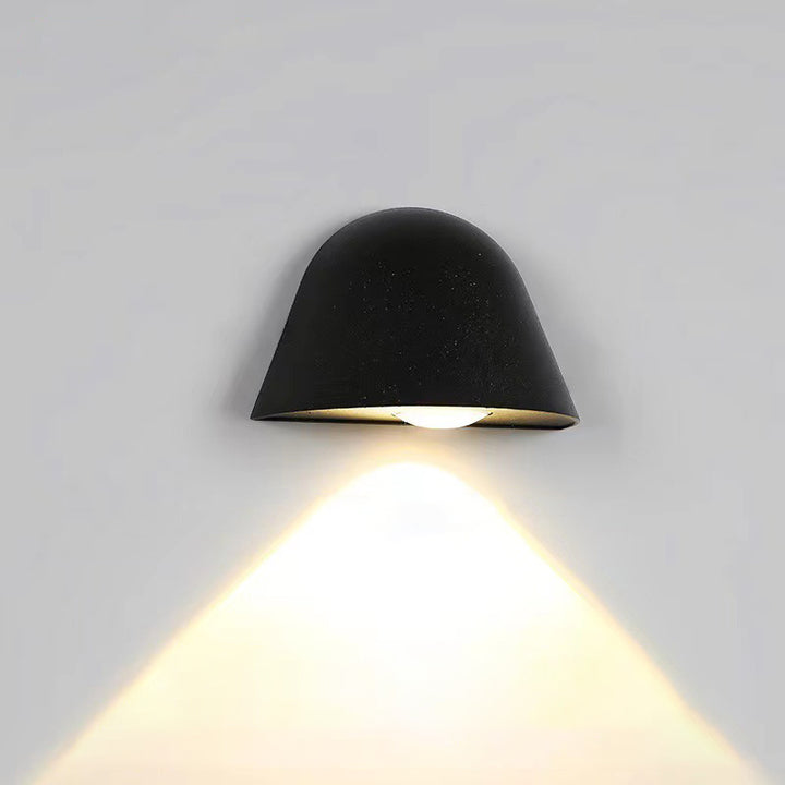 Zeitgenössische nordische wasserdichte Aluminium-Türklingel-inspirierte LED-Wandleuchte für den Außenbereich 