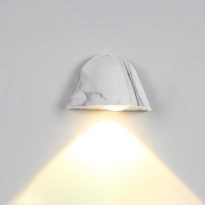 Zeitgenössische nordische wasserdichte Aluminium-Türklingel-inspirierte LED-Wandleuchte für den Außenbereich 