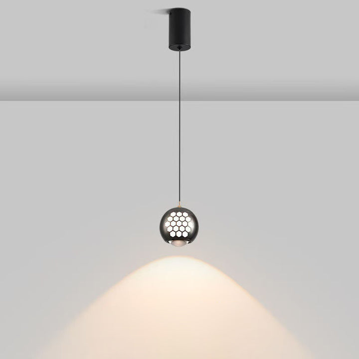 Moderne Einfachheit Aluminium Eisen Kugel Waben LED Hebbare Pendelleuchte für das Bett 