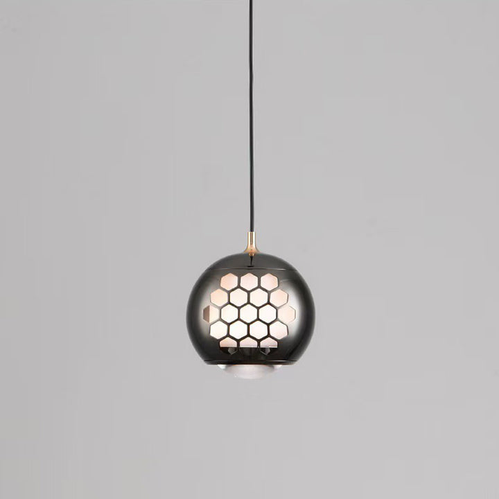 Moderne Einfachheit Aluminium Eisen Kugel Waben LED Hebbare Pendelleuchte für das Bett 