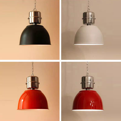 Suspension lumineuse contemporaine en fer de forme ronde avec un bol à 1 lumière pour salle à manger 
