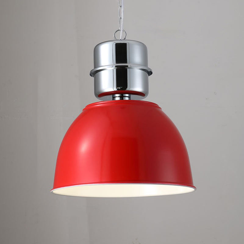 Suspension lumineuse contemporaine en fer de forme ronde avec un bol à 1 lumière pour salle à manger 