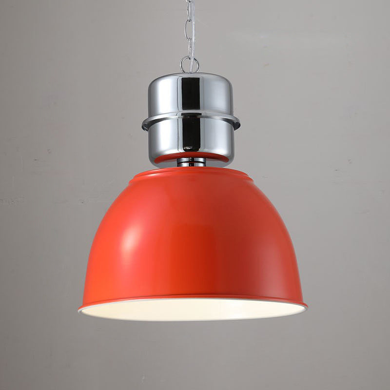 Suspension lumineuse contemporaine en fer de forme ronde avec un bol à 1 lumière pour salle à manger 