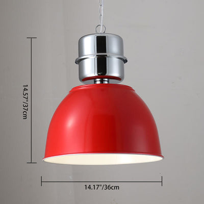 Suspension lumineuse contemporaine en fer de forme ronde avec un bol à 1 lumière pour salle à manger 