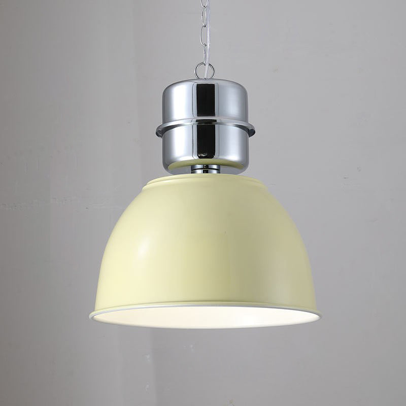 Suspension lumineuse contemporaine en fer de forme ronde avec un bol à 1 lumière pour salle à manger 