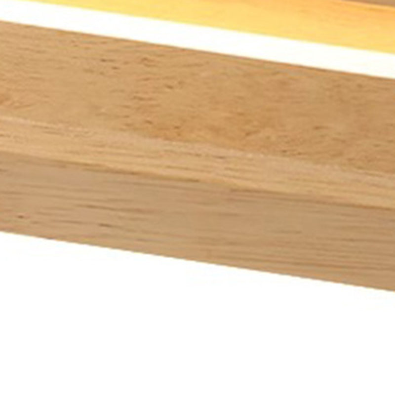 Plafonnier LED ovale long en métal traditionnel japonais, en caoutchouc et en acrylique pour couloir 