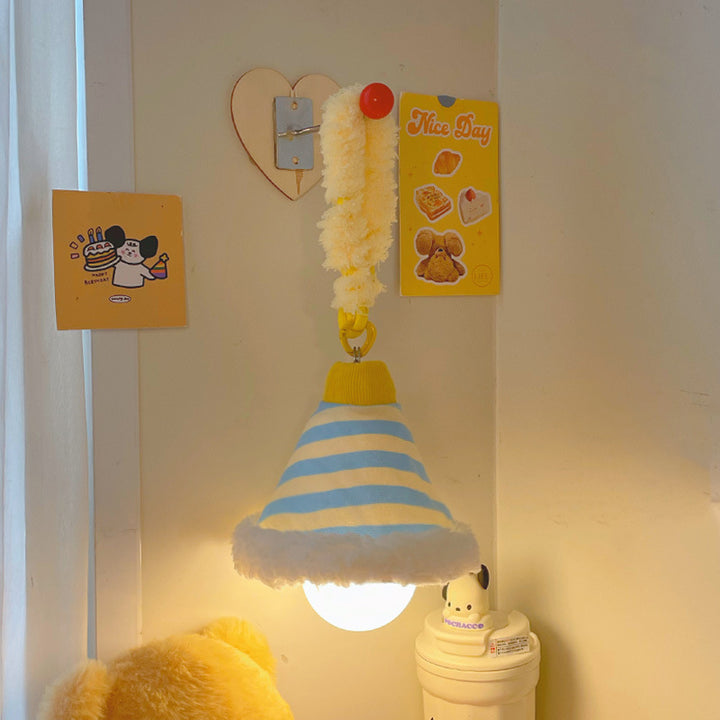 Moderne Art Deco Stoff Wiederaufladbare Glockenstreifen LED Wandlampen Nachtlicht für den Einsatz am Bett im Schlafsaal 